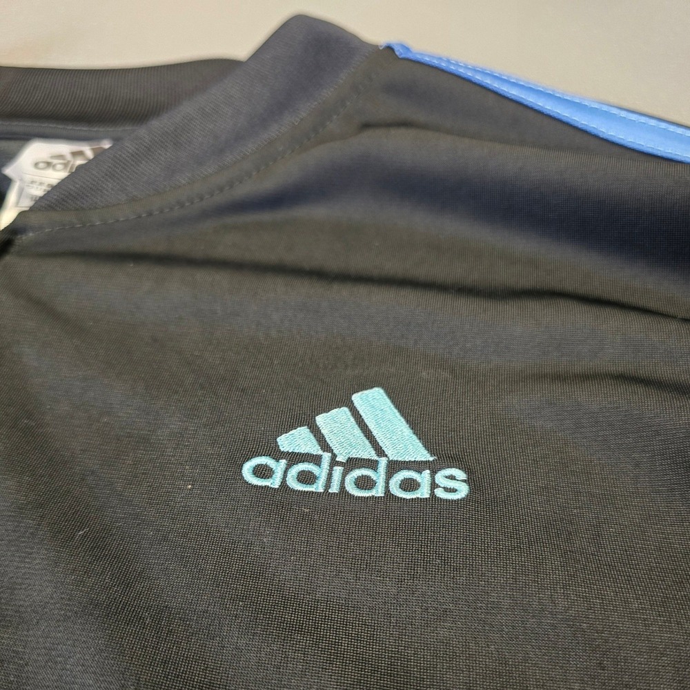 Adidas Tracksuit Set Black Multi Color Stripes Jacket Pants Men's Medium - Picture 13 of 16